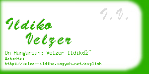 ildiko velzer business card